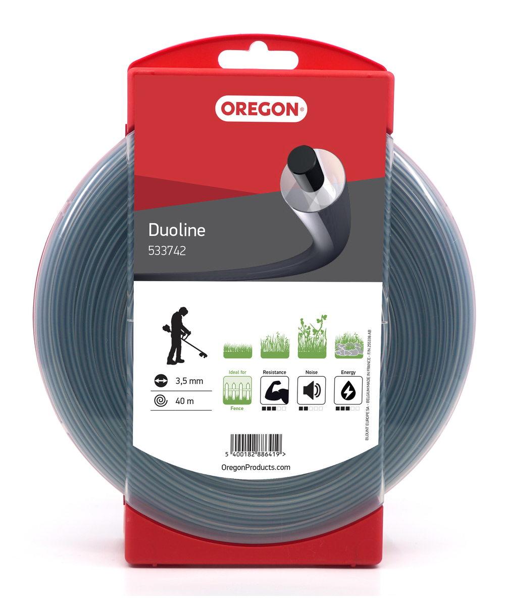 Oregon Duoline trimmer- en maaierdraden Diameter 3,5 mm, lengte 40 m, Diameter 3,5 mm, lengte 40 m, 533742